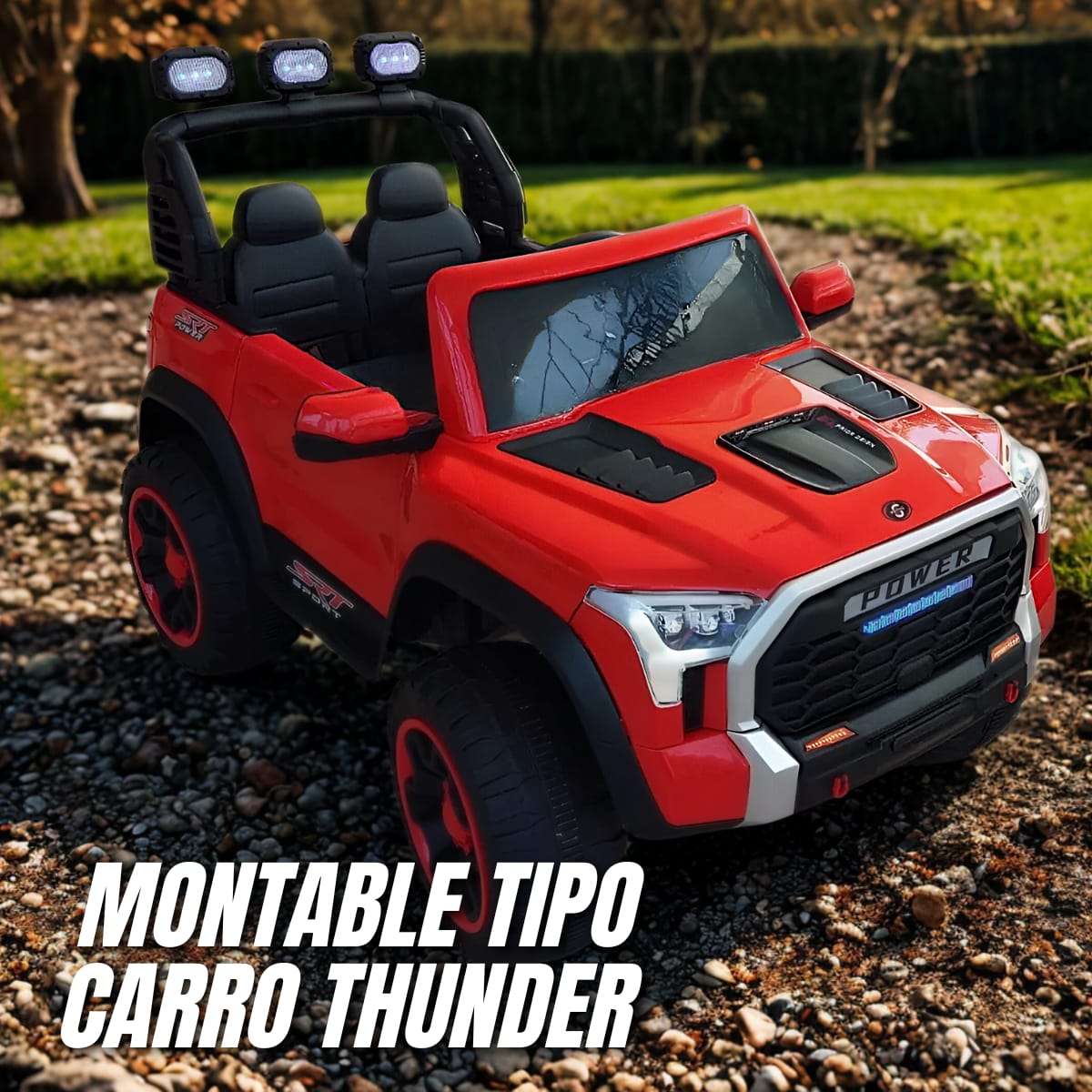 🚙 Carro Montable Infantil THUNDER STR POWER 6188 – Color Rojo
