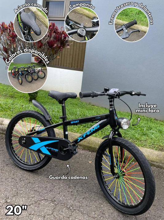 Bicicleta R20 XFENG con Frenos de Disco – Black Friday