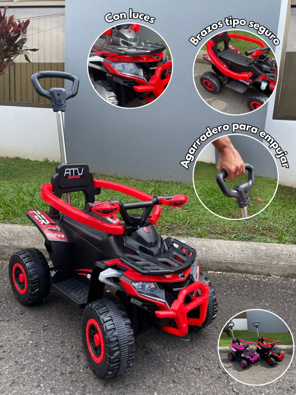 CARRO MONTABLE DE EMPUJE TIPO ATV SUPER TC-916 👶
