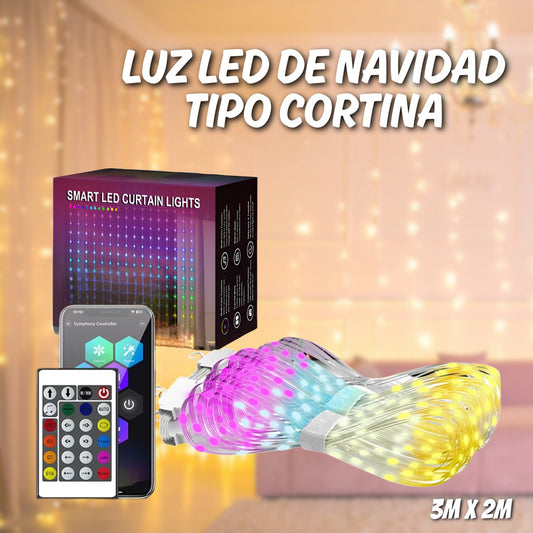✨ LUZ LED DE NAVIDAD TIPO CORTINA 3*2 METROS 📱