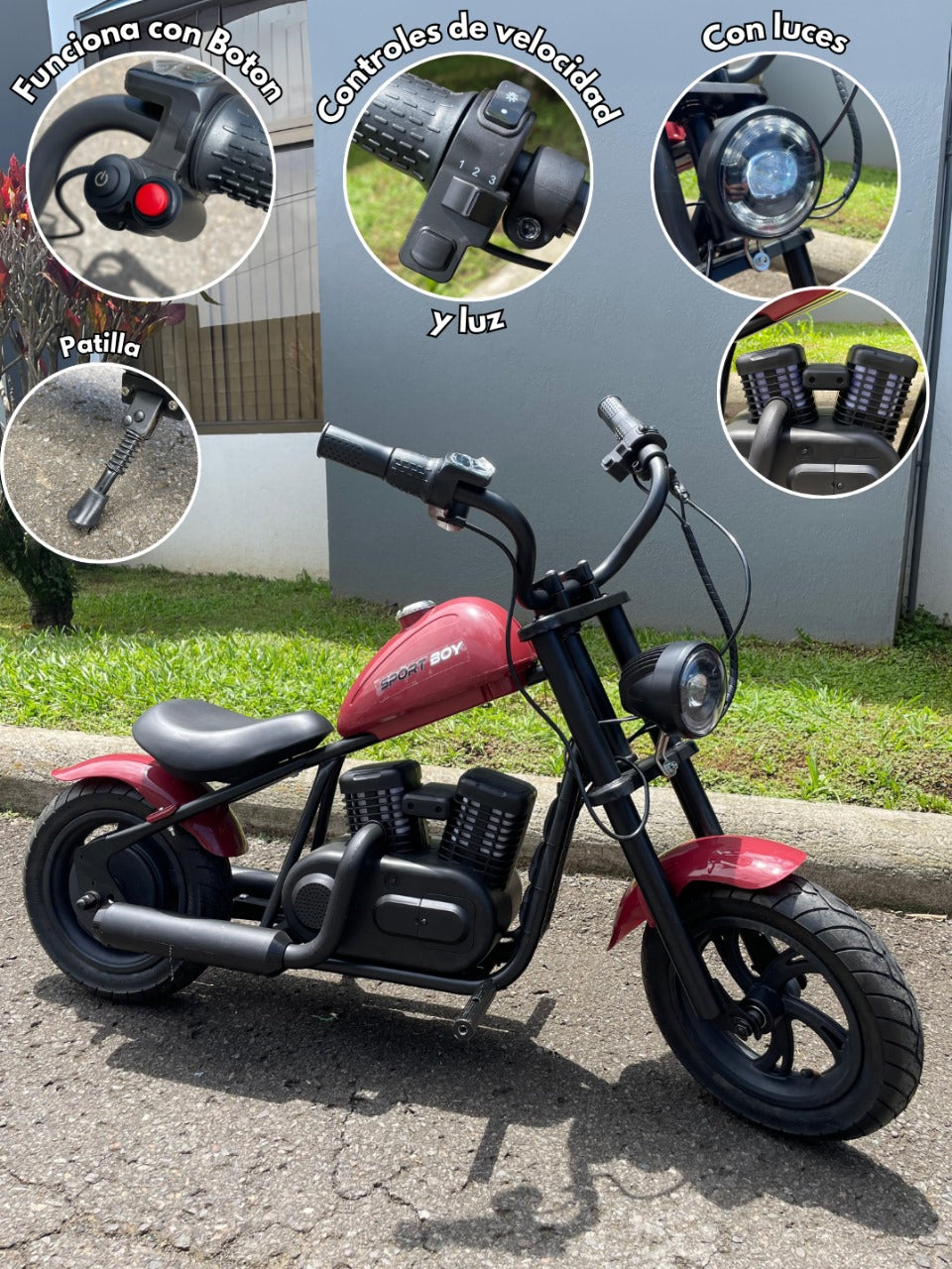 🏍️ MOTO CHOPPER VINOTINTO