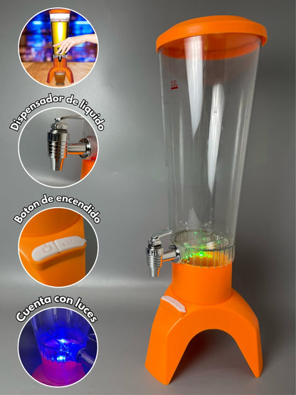🍺 DISPENSADOR DE BEBIDAS BEER CANNON CON PARLANTE 🎶