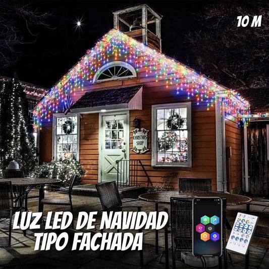 🎅 LUZ LED DE NAVIDAD TIPO FACHADA BLUETOOTH 10 MTR (USB + APP) 🎄