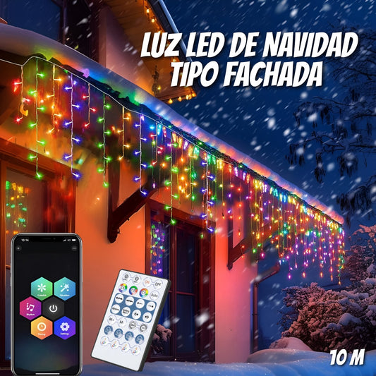 🎅 LUZ LED DE NAVIDAD TIPO FACHADA BLUETOOTH 10 MTR (USB + APP) 🎄
