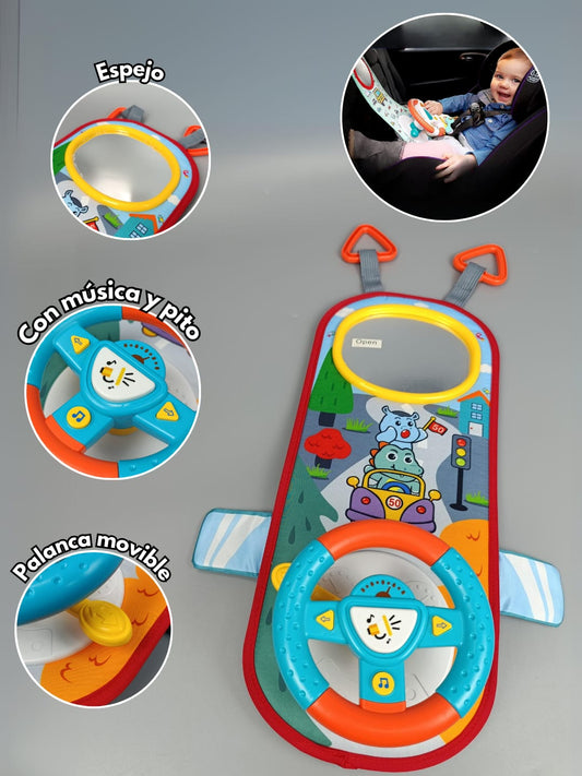 🚗 JUGUETE VOLANTE Y ACCESORIOS PARA SILLA DE CARRO – BLACK MONTH ACOPLUS