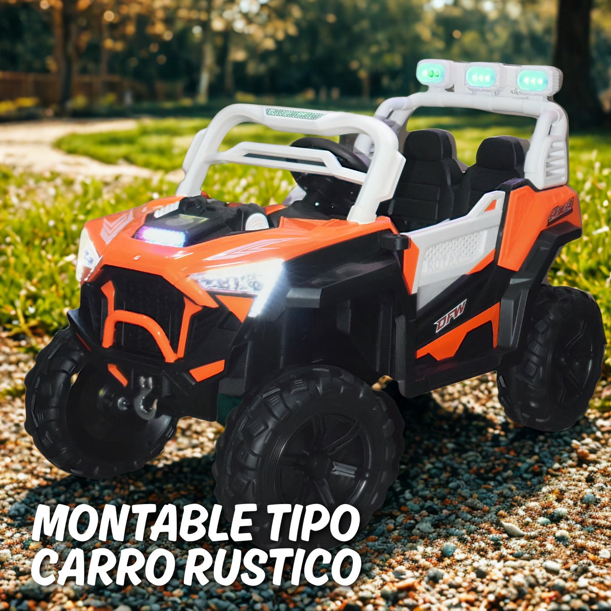 🚙 Carro Montable Infantil THUNDER STR POWER 6188 – Naranja