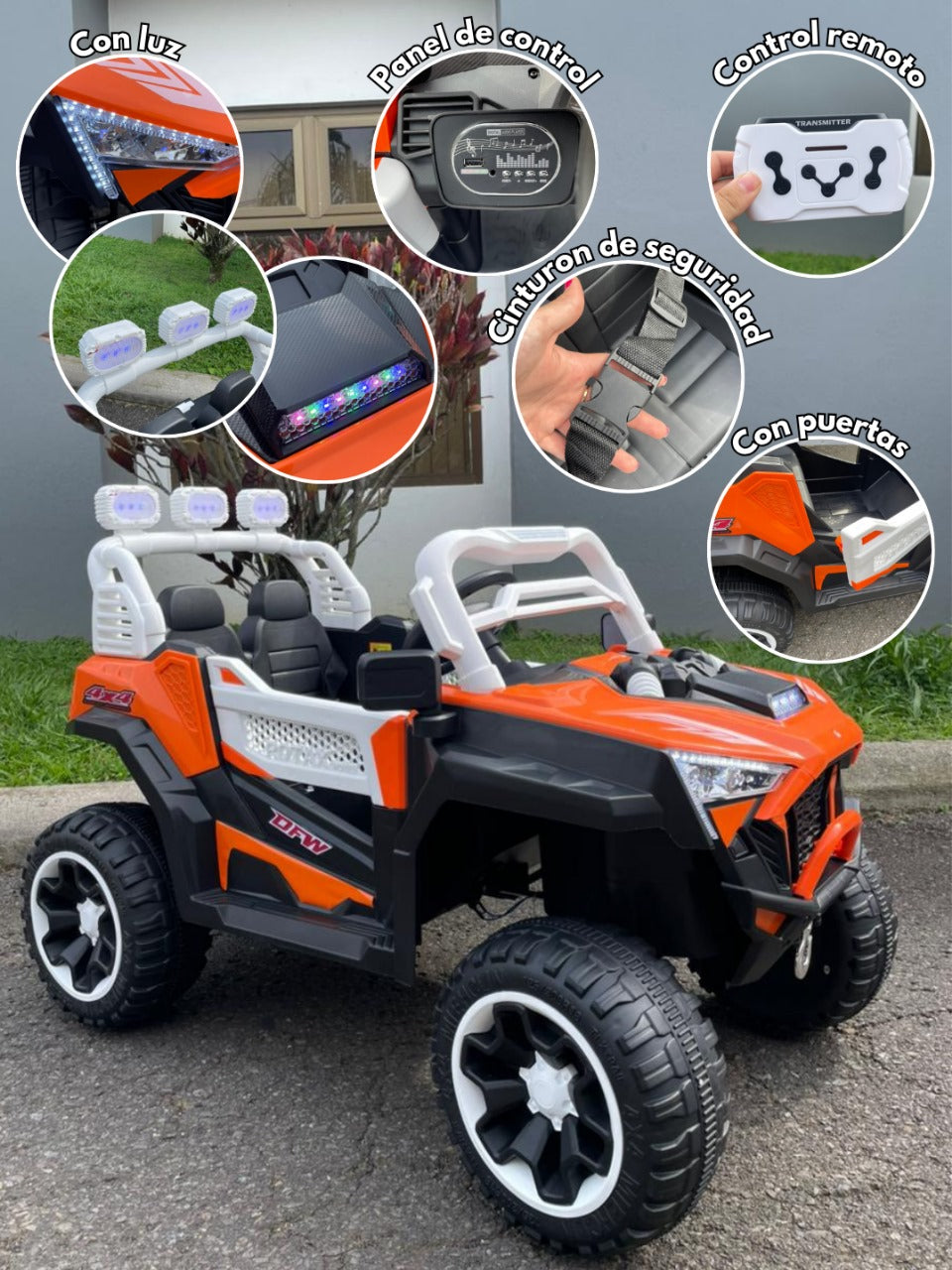 🚙 Carro Montable Infantil THUNDER STR POWER 6188 – Naranja