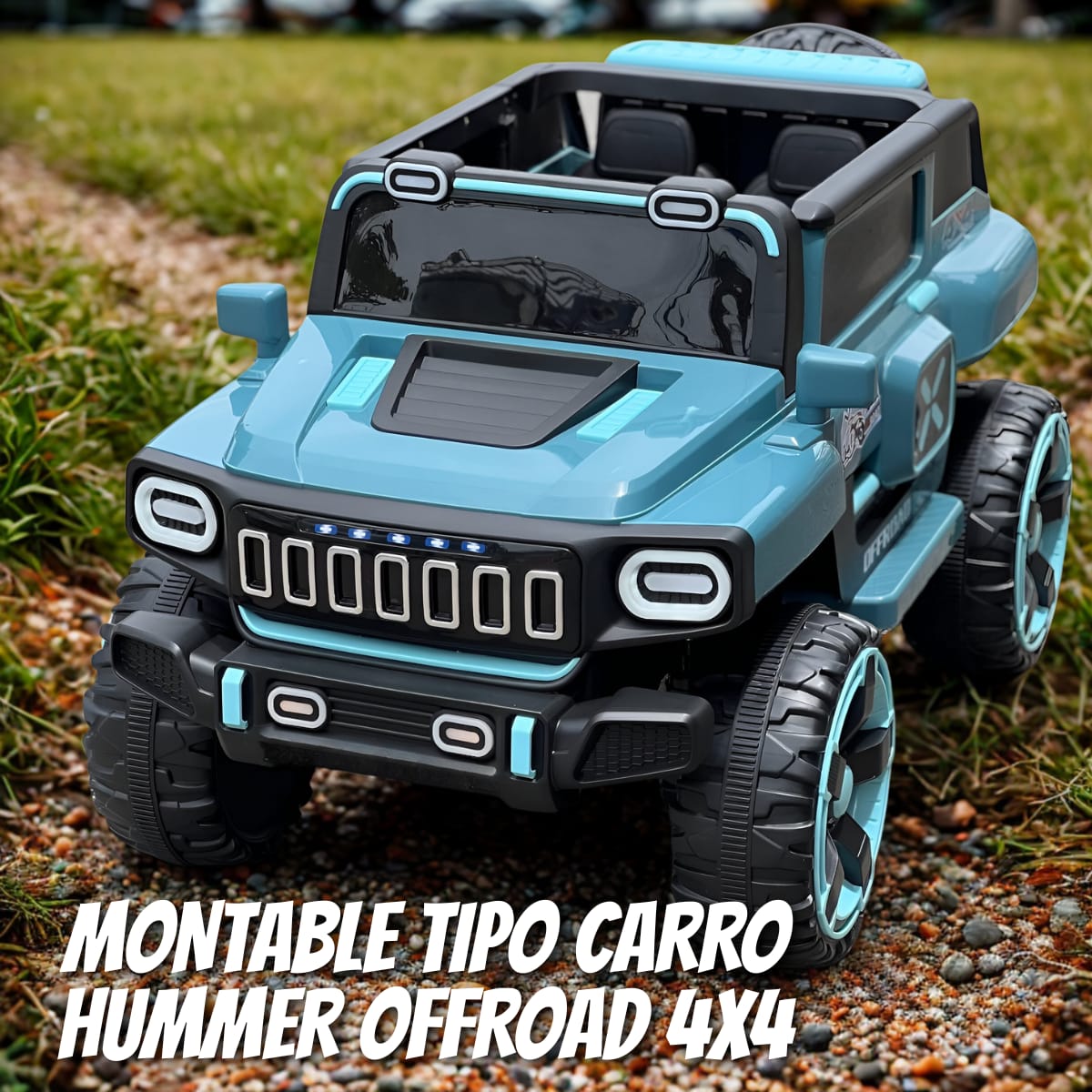 🚙 Carro Montable Infantil HUMMER OFFROAD 4x4 – Color Turquesa