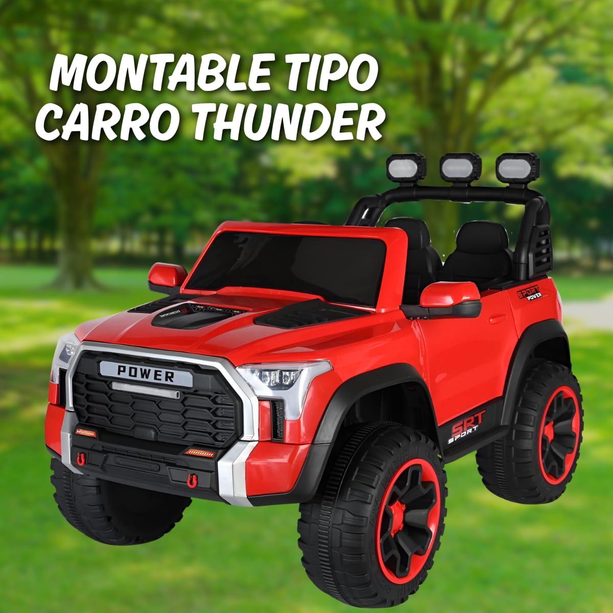 🚙 Carro Montable Infantil THUNDER STR POWER 6188 – Color Rojo