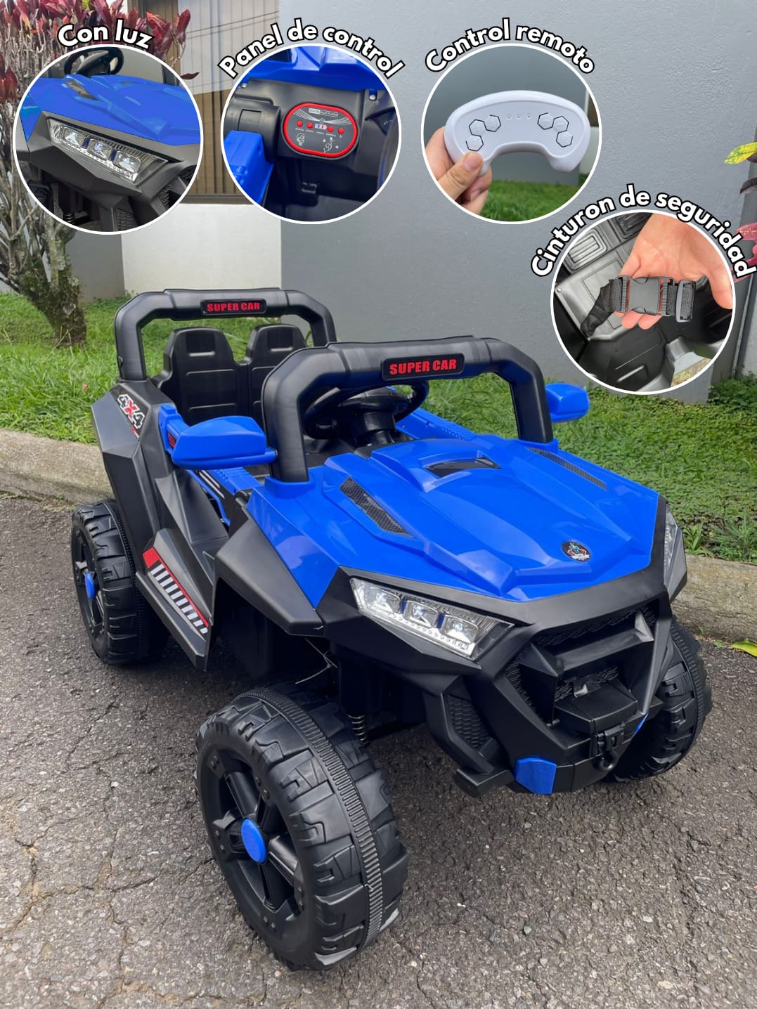 🚗 Carro Montable Infantil RÚSTICO ABM-6288 – Colores Rojo y Azul