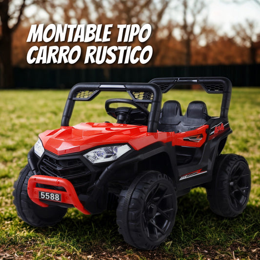 🚗 Carro Montable Infantil RÚSTICO 5588 RED – Color Rojo
