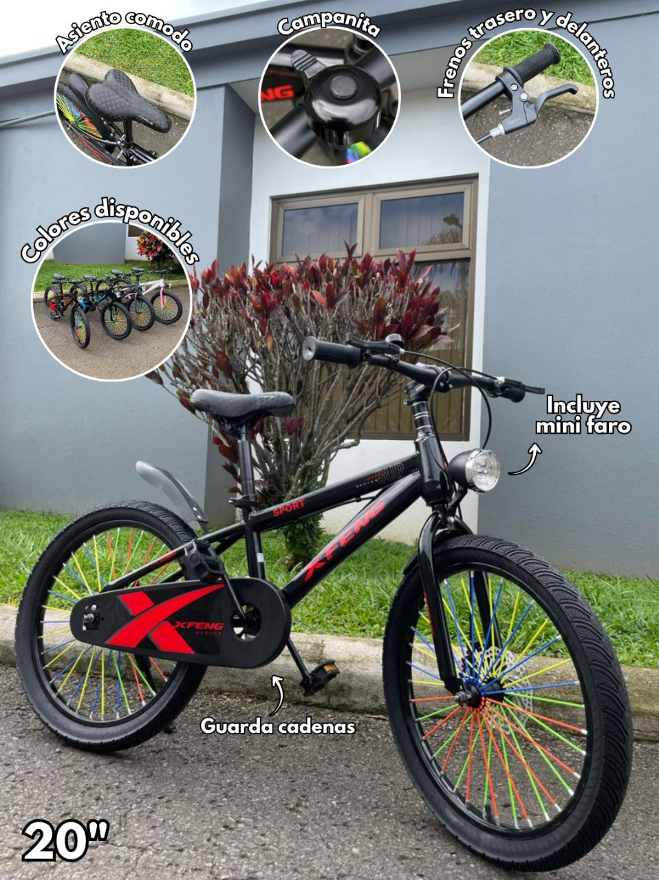 Bicicleta R20 XFENG con Frenos de Disco – Black Friday