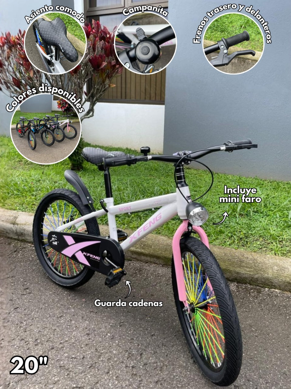 Bicicleta R20 XFENG con Frenos de Disco – Black Friday