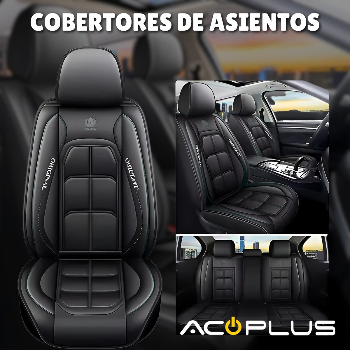 Cobertor de Asientos para Carro – Protección Total (Negro o Gris)