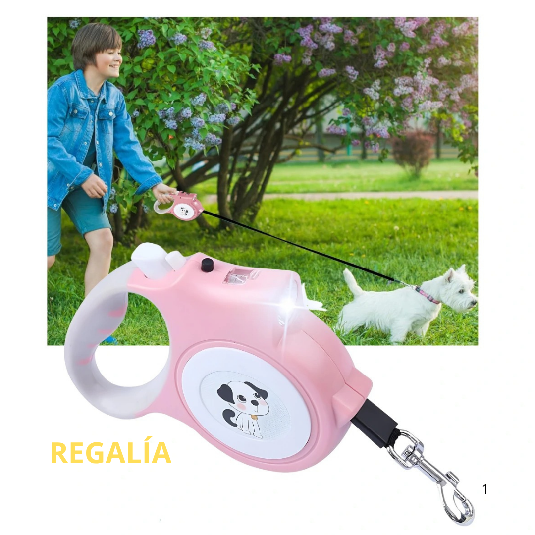 🐕 COMEDERO AUTOMÁTICO DIGITAL + FAJA RETRÁCTIL CON LUZ LED (REGALÍA)