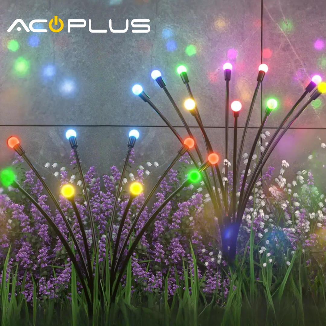 Lámpara Solar Tipo Espiga de 10 Bombillas LED para Jardín – Promoción Especial