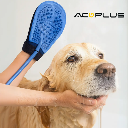 🐕 COMBO PREMIUM CUIDADO PARA MASCOTAS – PEINE CON SECADOR + GUANTE DE BAÑO Y CEPILLADO